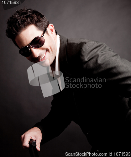 Image of Portrait of young Trendy Business man smiling