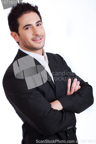 Image of Handsome man looks smart