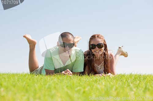 Image of happy couple in the park