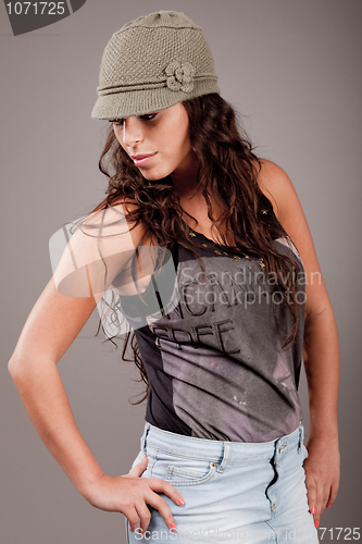 Image of Beautiful young fashion model