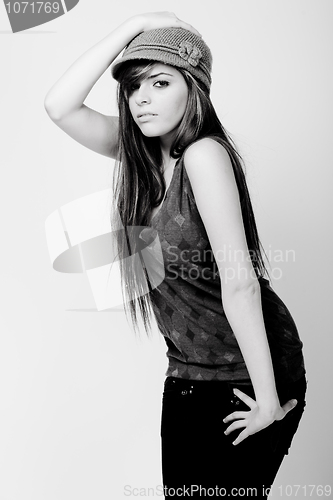 Image of Blonde fashion female model