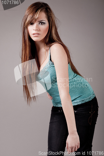Image of fashion women portrait standing