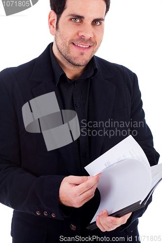 Image of Business man looking at his file
