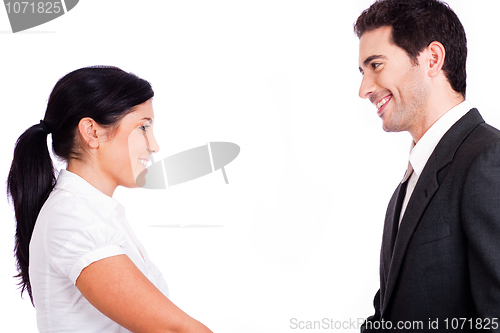 Image of Business people looking each other