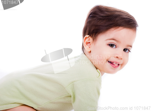 Image of caucasian baby smile