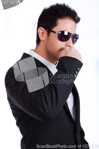 Image of Portrait of a business man with sunglasses