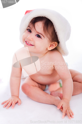 Image of Santa baby sitting