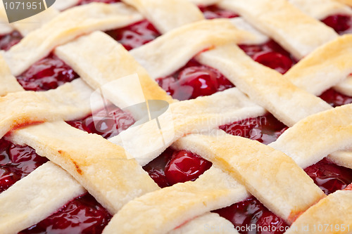 Image of Lattice Top Cherry Pie Macro