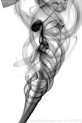 Image of Abstract black smoke swirl