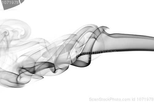 Image of Abstraction. puff of black fume on white