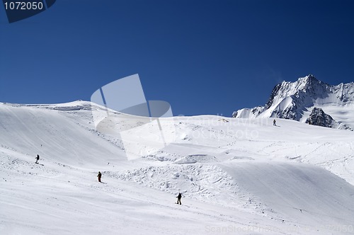 Image of Snowboard park. Caucasus.