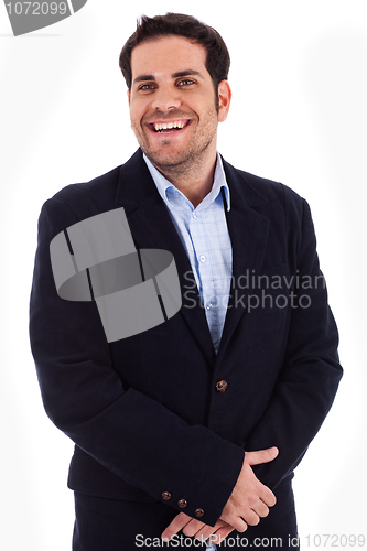 Image of Handsome young business man smiling