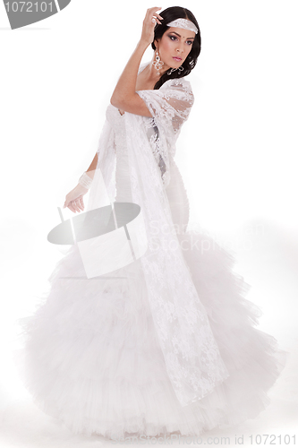Image of Beautiful bride full length