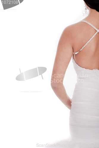 Image of Image of back bride in wedding dress