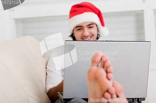 Image of shopping online for christmas