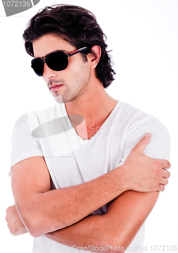 Image of young man with black sunglasses