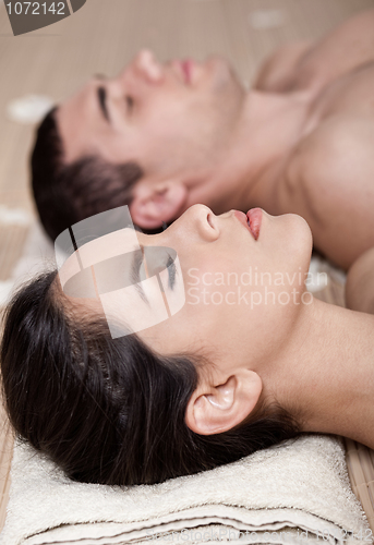 Image of Resting couple in a spa