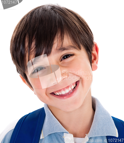 Image of Closeup smile of a cute young boy
