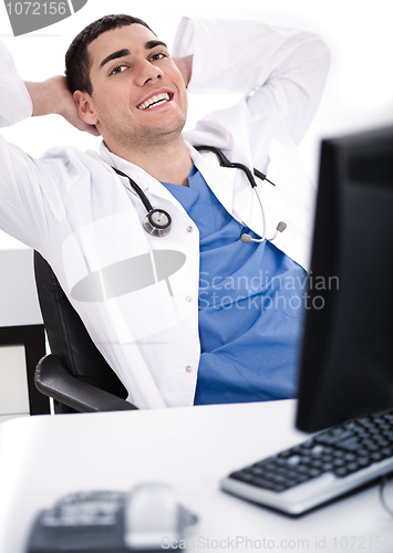 Image of Smiling young male doctor