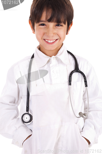 Image of young boy dressed as doctor