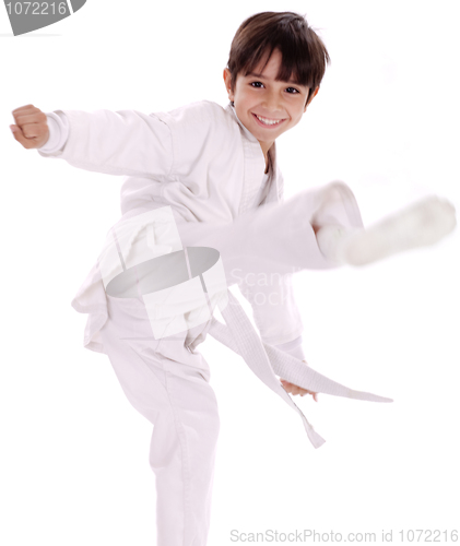 Image of Karate boy excercising