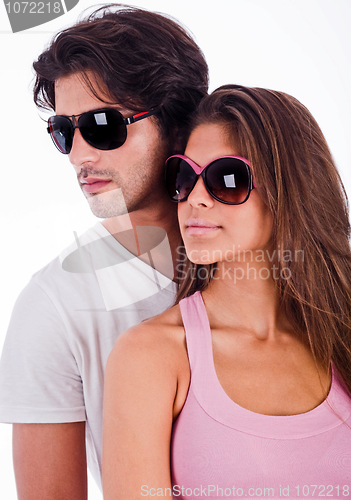 Image of young couple with sunglasses