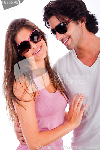 Image of beautiful young couple embracing each other