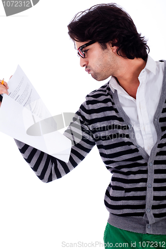 Image of student reading a book