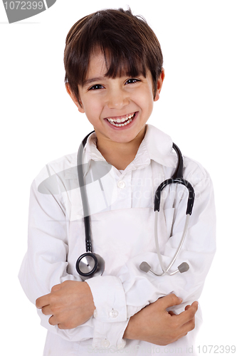 Image of Little young boy doctor