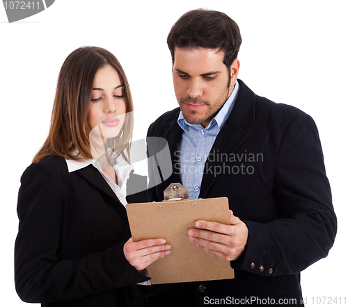 Image of Business colleague discussing
