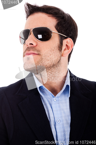 Image of Closeup of a business man with sunglasses