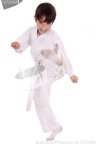 Image of Karate boy excercising