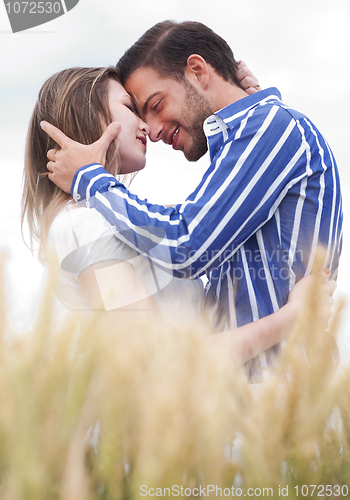 Image of couple in love under the sky