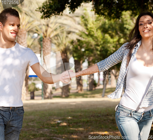 Image of Young couple enjoying