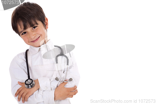 Image of Little young boy doctor