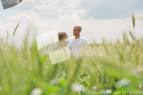 Image of Long shot of a newly married couple