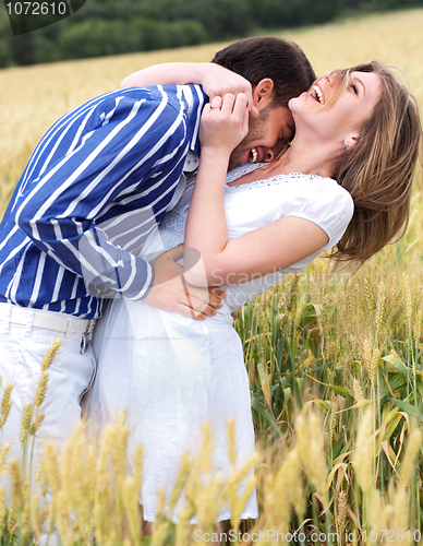 Image of Embrassing couple hugging
