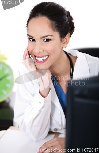 Image of Image of beautiful asian doctor in her cabin