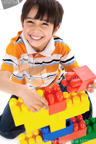 Image of Cute little boy play