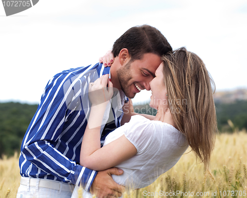 Image of Happy young adults in love