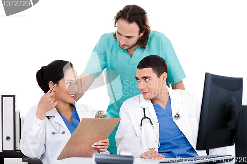 Image of Group of doctors in a meeting at the hospital