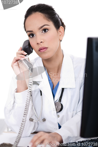 Image of Busy at phone
