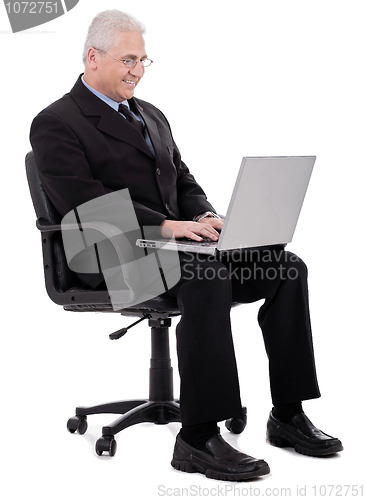 Image of Busy seniot business man