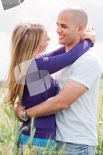 Image of Embracing couple