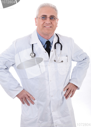 Image of Smiling medical doctor with stethoscope