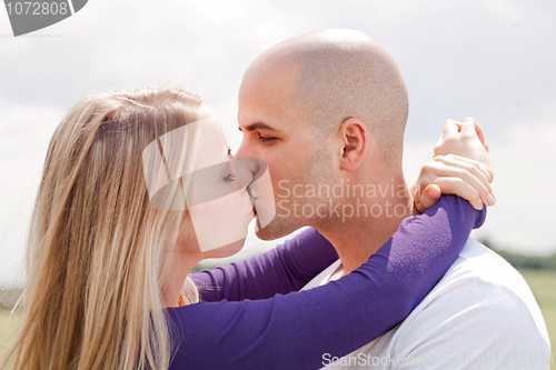 Image of Beautiful picture of kissing couple