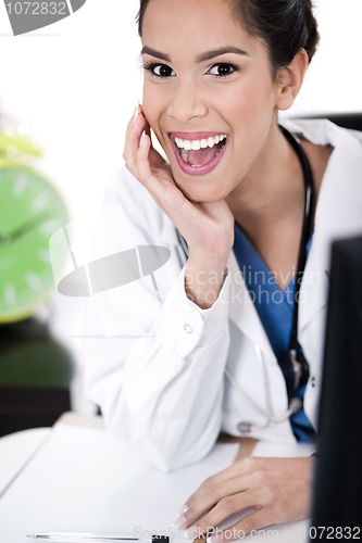 Image of Closeup shot of young asian female doctor