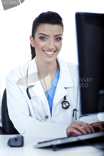 Image of Female doctor working in the system