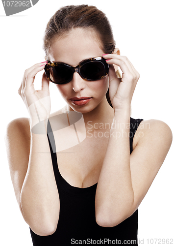 Image of Sexy fashion woman with sunglasses
