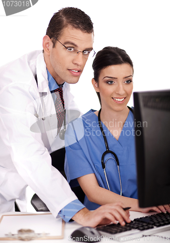 Image of Young doctors discussing